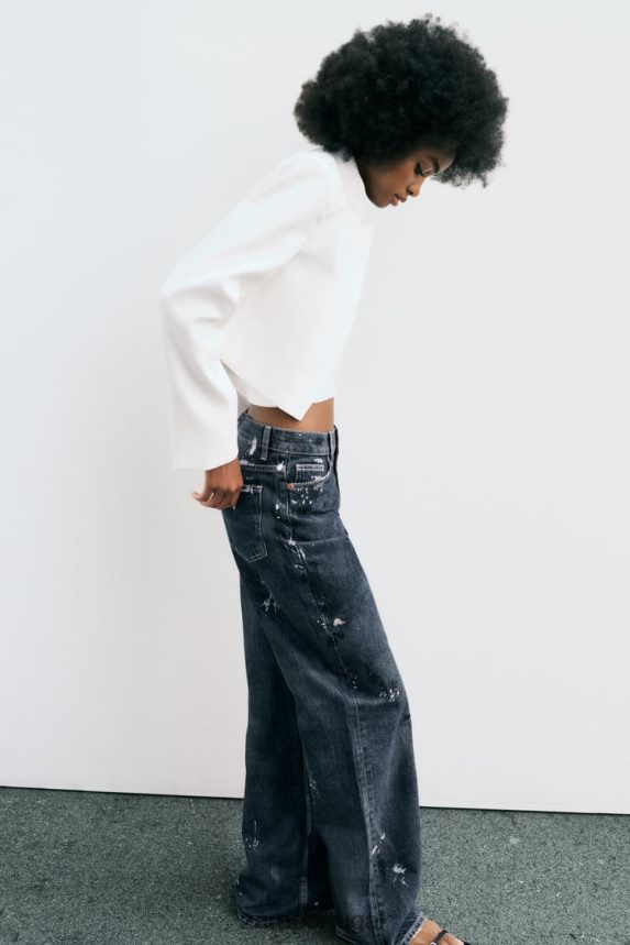 blazer curto mulheres Zara ostra branca Z2080L163 roupas