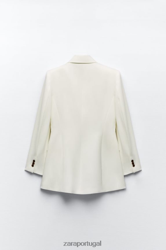 blazer duplo trespassado sob medida mulheres Zara cru Z2080L171 roupas