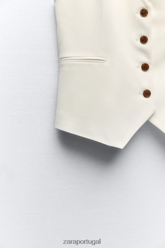 colete sob medida mulheres Zara cru Z2080L153 roupas