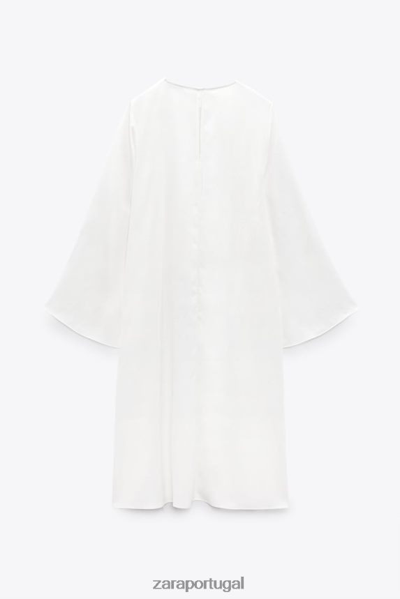 blusa longa assimétrica mulheres Zara branco Z2080L335 roupas