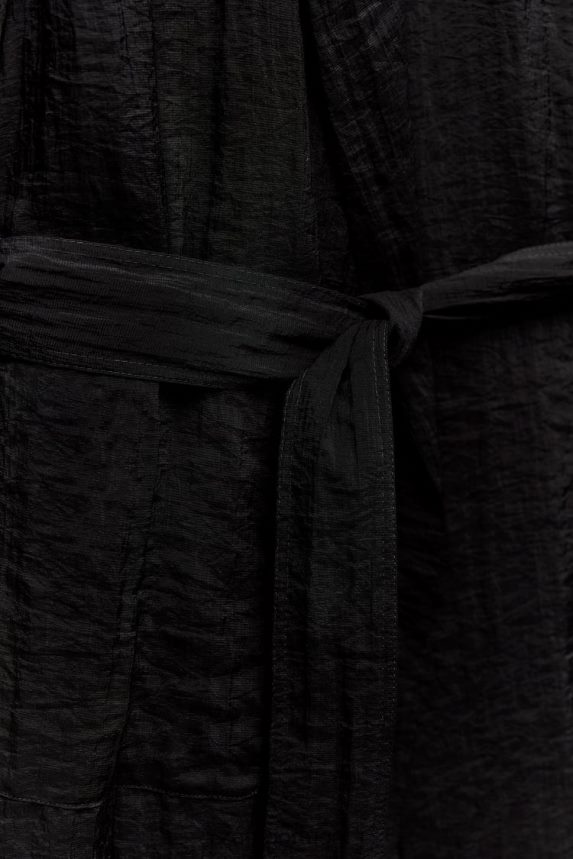 blusa minimalista com cinto mulheres Zara preto Z2080L370 roupas