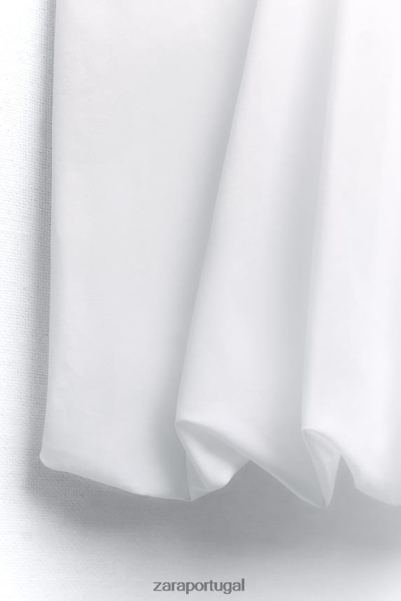 camisa de popeline bufante mulheres Zara branco Z2080L367 roupas