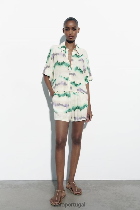 camisa tie-dye mulheres Zara multicolorido Z2080L406 roupas