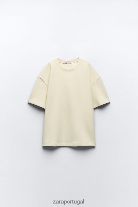 camiseta grande mulheres Zara cru Z2080L462 roupas