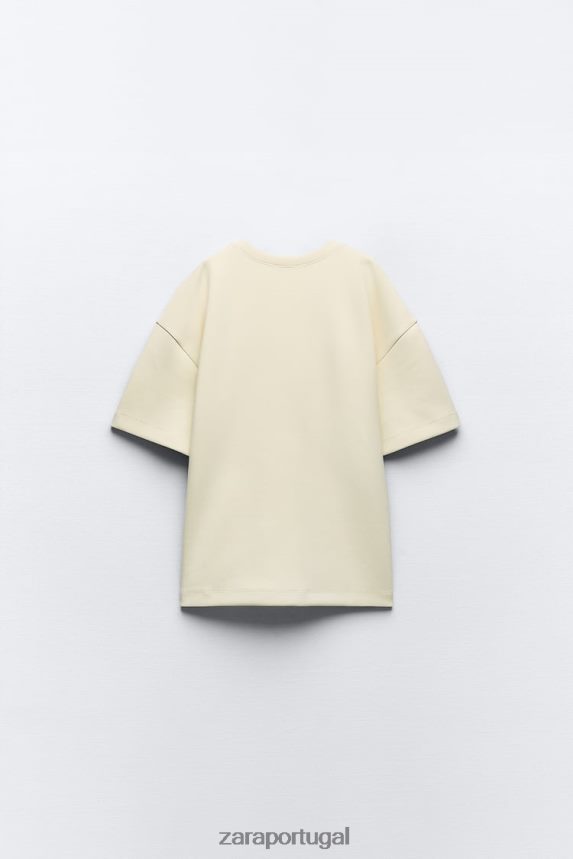 camiseta grande mulheres Zara cru Z2080L462 roupas