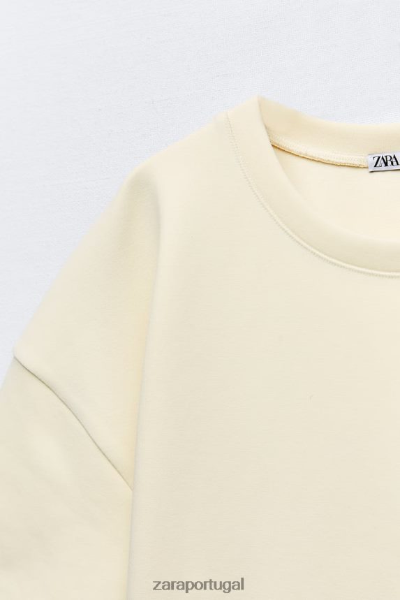 camiseta grande mulheres Zara cru Z2080L462 roupas