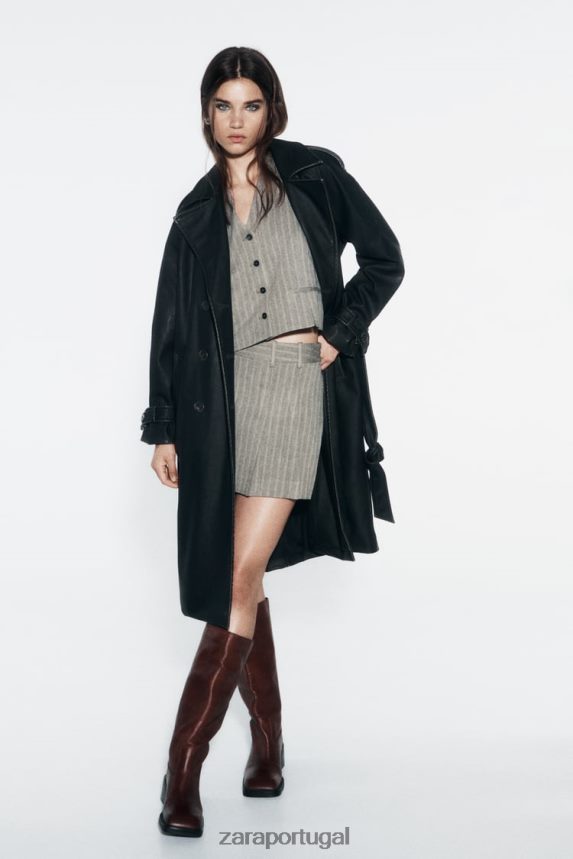 colete espinha de peixe mulheres Zara marga cinza Z2080L218 roupas