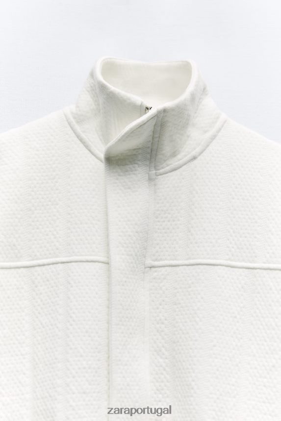 bombardeiro acolchoado de grandes dimensões mulheres Zara cru Z2080L54 roupas