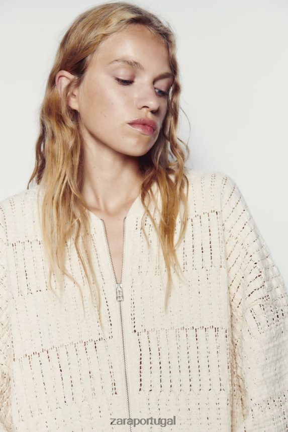 bombardeiro rústico mulheres Zara cru Z2080L57 roupas