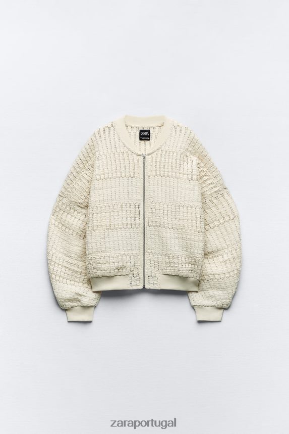 bombardeiro rústico mulheres Zara cru Z2080L57 roupas