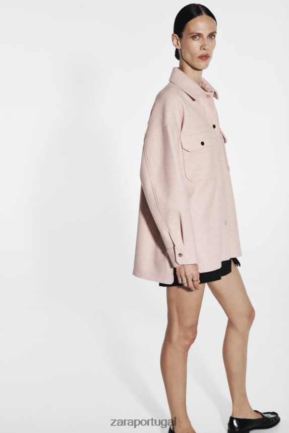 camiseta macia mulheres Zara rosa Z2080L13 roupas