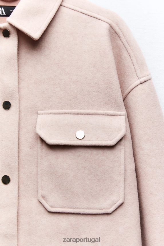 camiseta macia mulheres Zara rosa Z2080L13 roupas