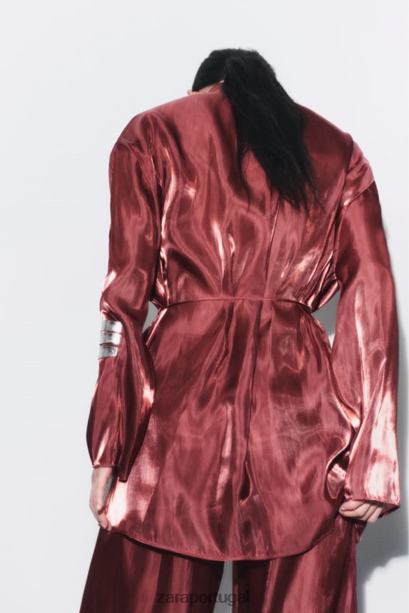 embrulhar quimono mulheres Zara tijolo Z2080L52 roupas