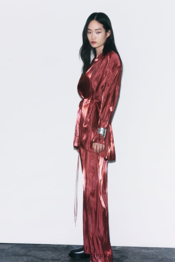 embrulhar quimono mulheres Zara tijolo Z2080L52 roupas