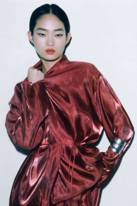 embrulhar quimono mulheres Zara tijolo Z2080L52 roupas