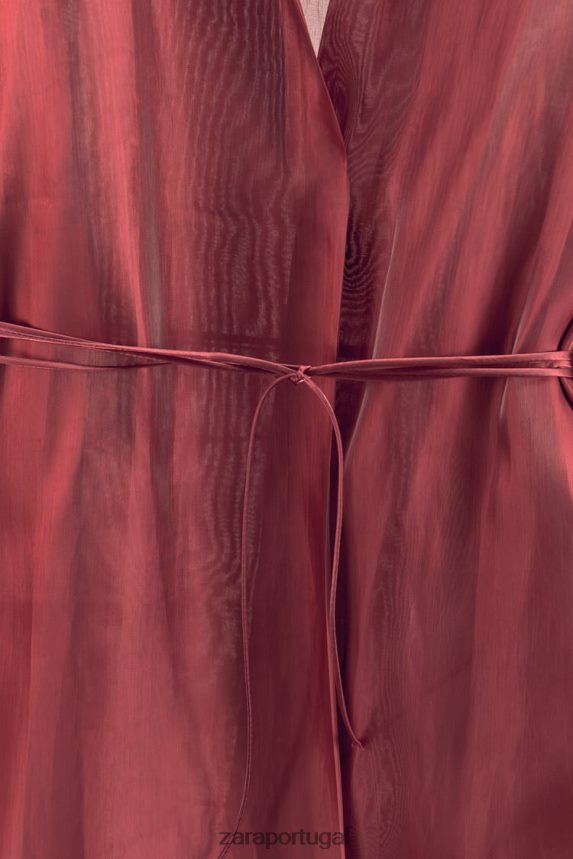 embrulhar quimono mulheres Zara tijolo Z2080L52 roupas