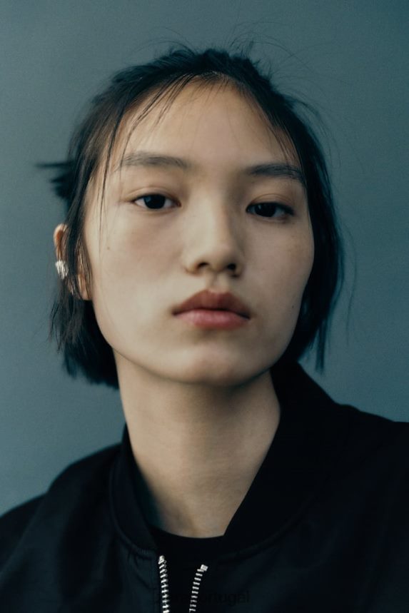 jaqueta bomber de nylon mulheres Zara preto Z2080L15 roupas