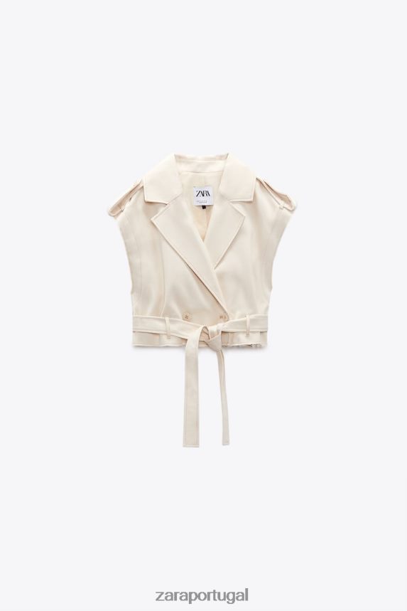 jaqueta conversível mulheres Zara bege claro Z2080L111 roupas