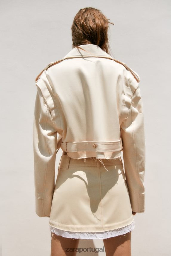 jaqueta conversível mulheres Zara bege claro Z2080L111 roupas