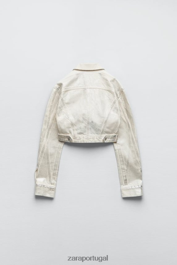 jaqueta metálica mulheres Zara prata Z2080L120 roupas