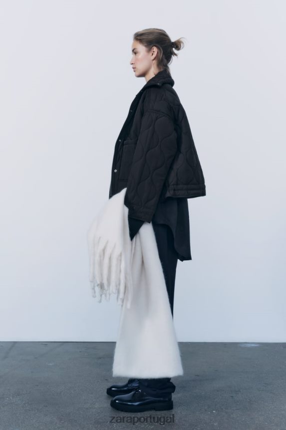 jaqueta repelente de água mulheres Zara preto Z2080L39 roupas