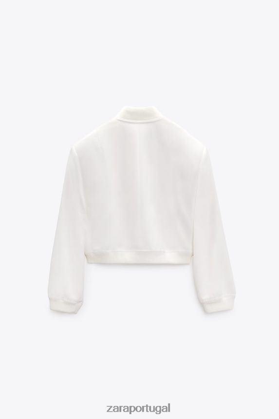 maxi bombardeiro de bolso mulheres Zara cru Z2080L127 roupas