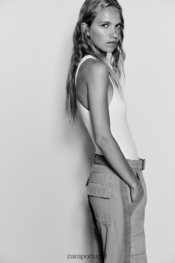 body halter mulheres Zara branco Z2080L270 roupas