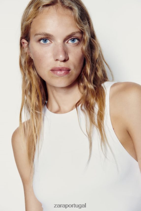 body halter mulheres Zara branco Z2080L270 roupas