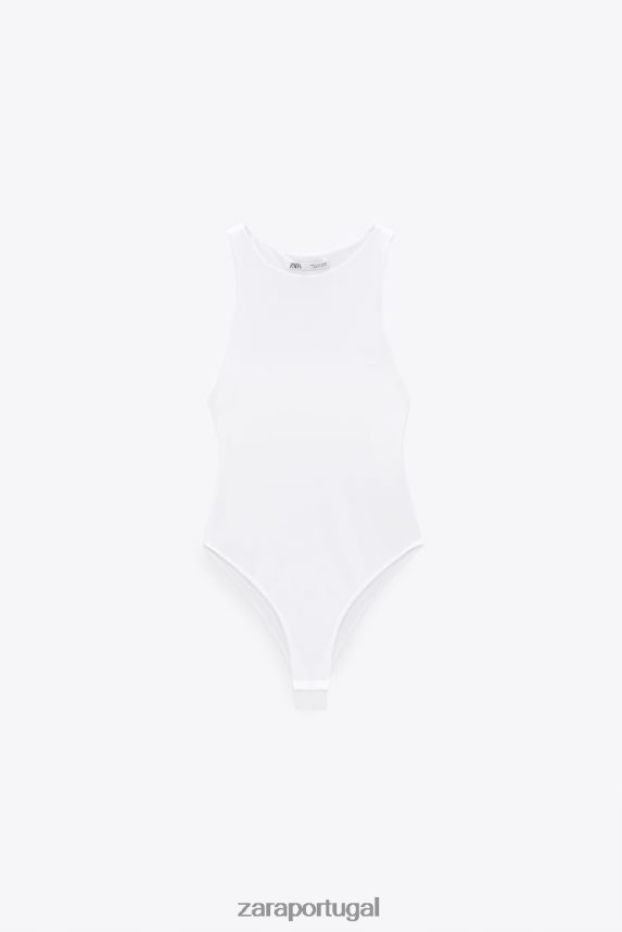 body halter mulheres Zara branco Z2080L270 roupas