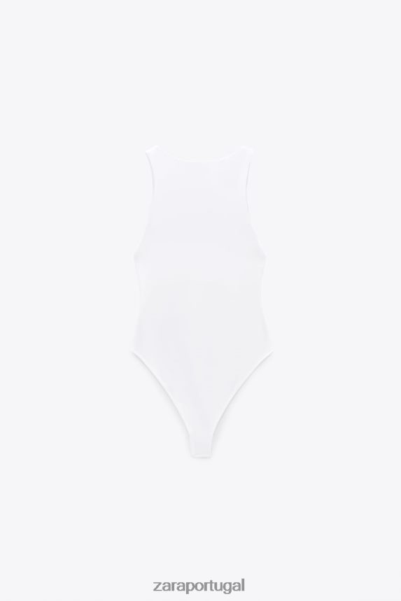 body halter mulheres Zara branco Z2080L270 roupas