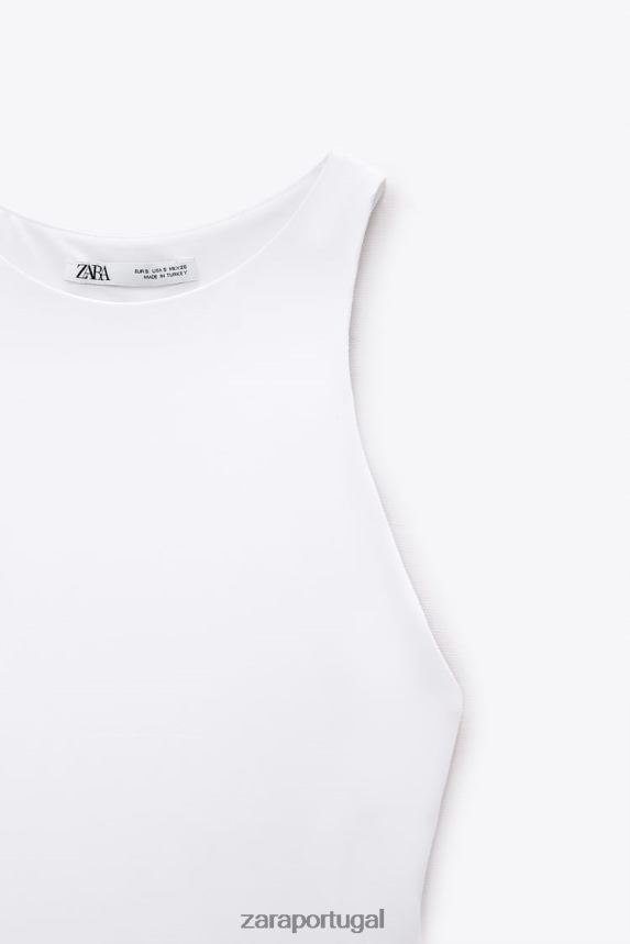 body halter mulheres Zara branco Z2080L270 roupas