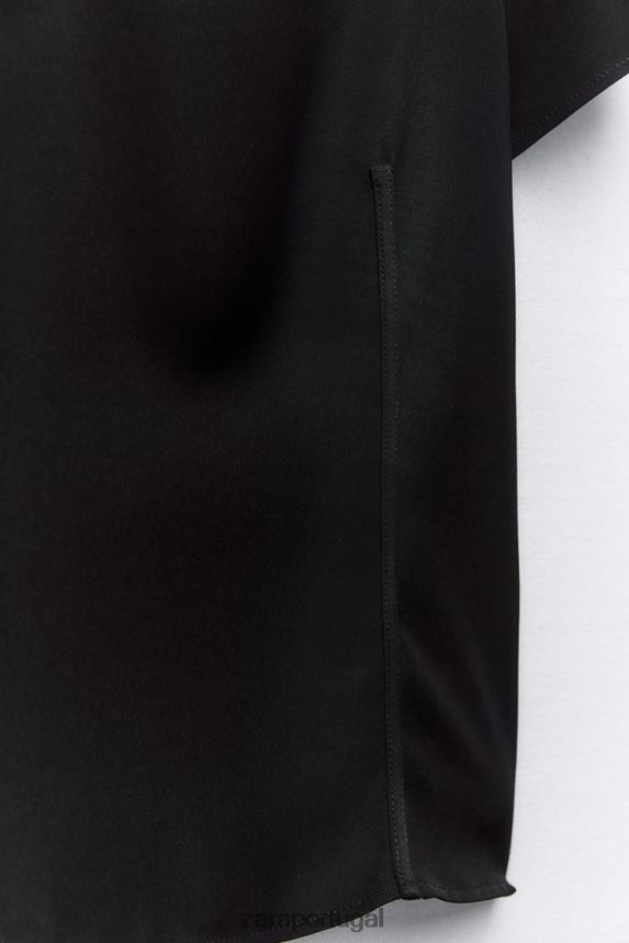 topo técnico mulheres Zara preto Z2080L249 roupas